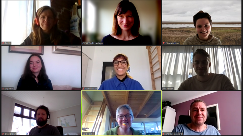 Screenshot of zoom meeting with 9 participants.