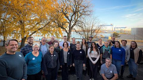 A group photo of fish experts who attended the workshop.